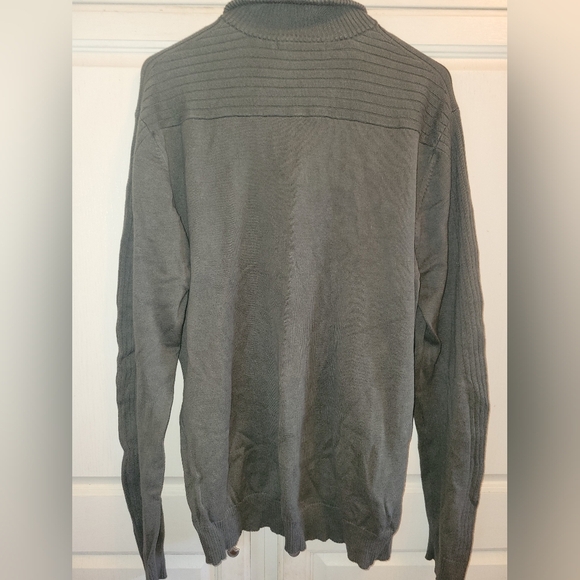 Calvin Klein Dark Green Half Zip Pull Over Sweater - Picture 5 of 5